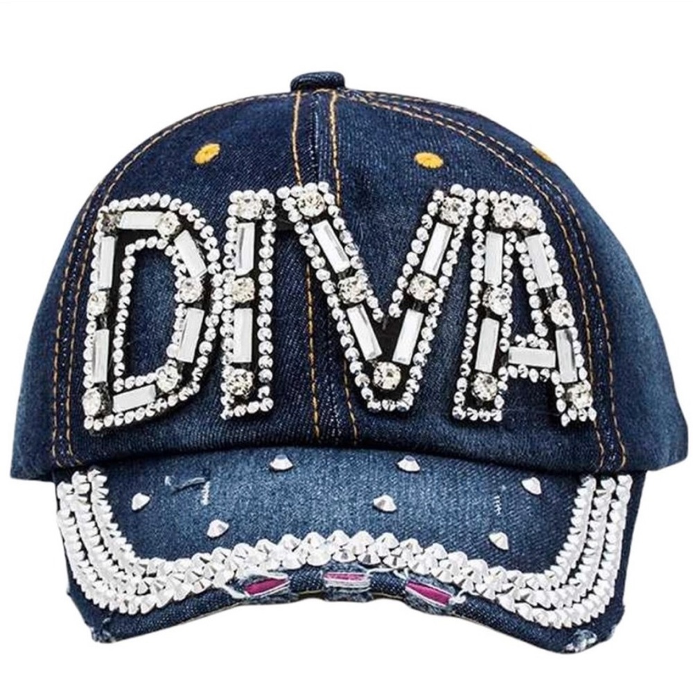 Queens n dolls  Diva rhinestone bling Jean hat